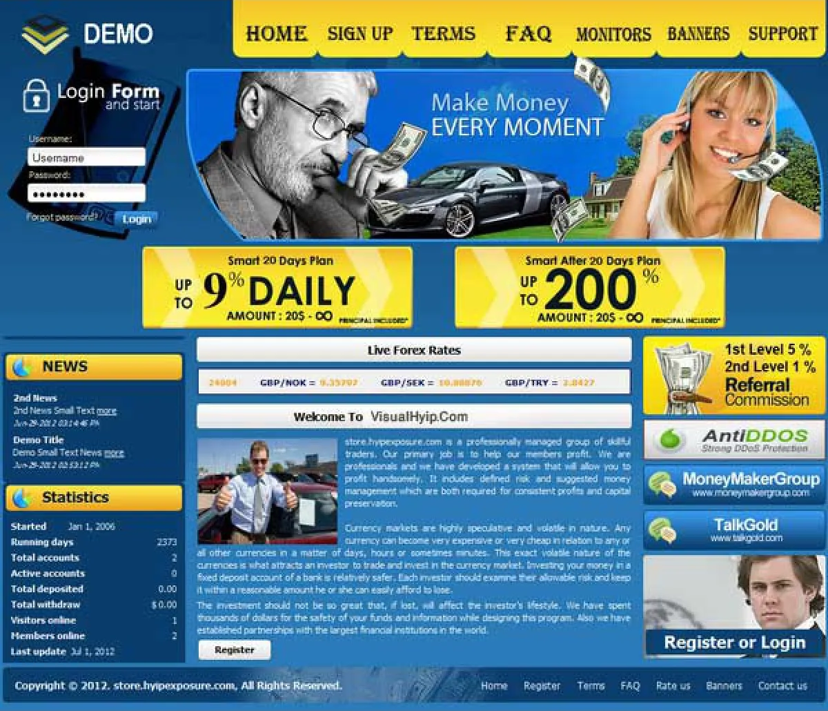 Investment Hyip Template ID - CHEAP1 demo Page 1