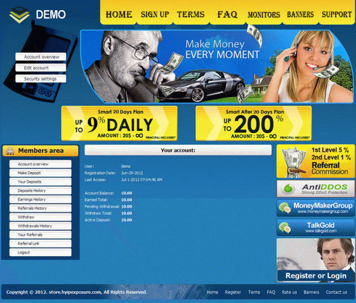 Investment Hyip Template ID - CHEAP1 demo Page 2
