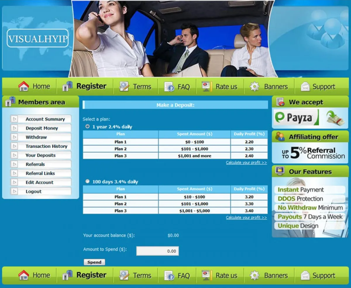 Investment Hyip Template ID - CHEAP11 demo Page 2