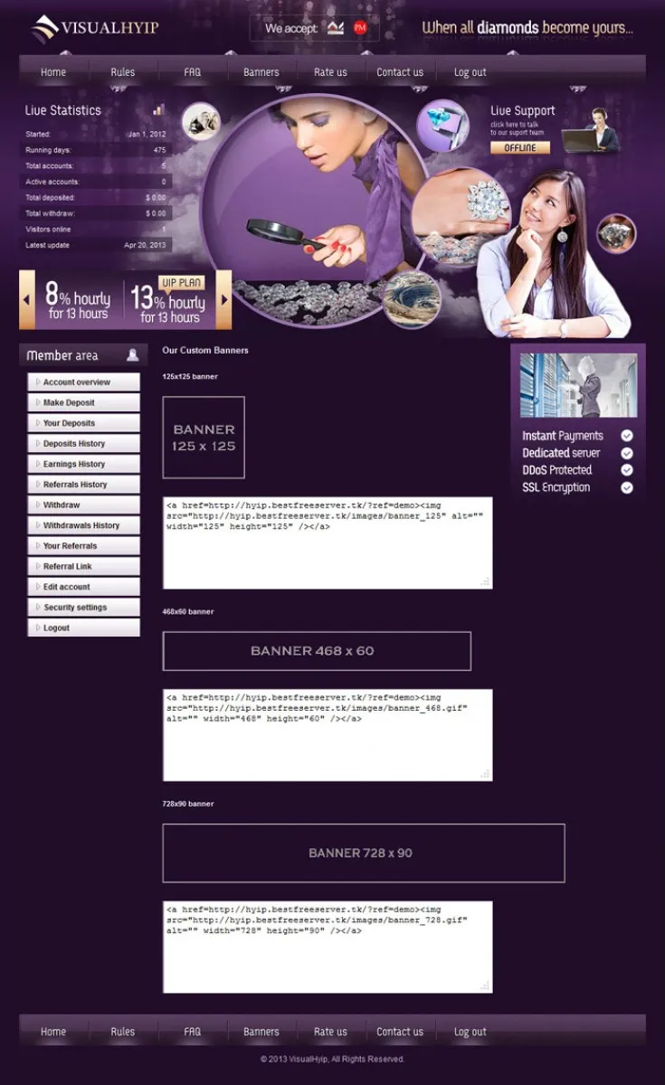 Investment Hyip Template ID - CHEAP12 demo Page 3