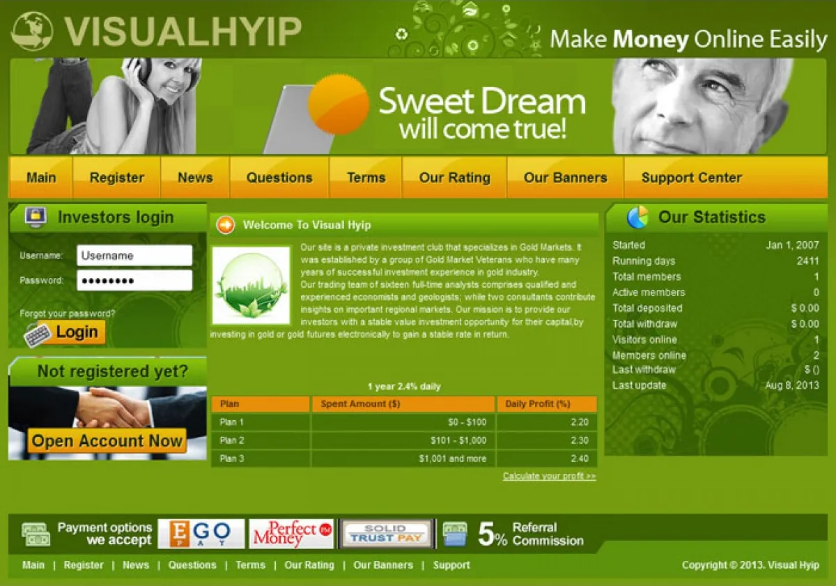 Investment Hyip Template ID - CHEAP18 Preview