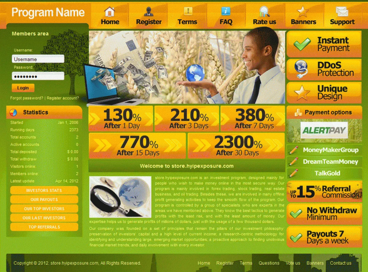 Investment Hyip Template ID - CHEAP2 demo Page 4