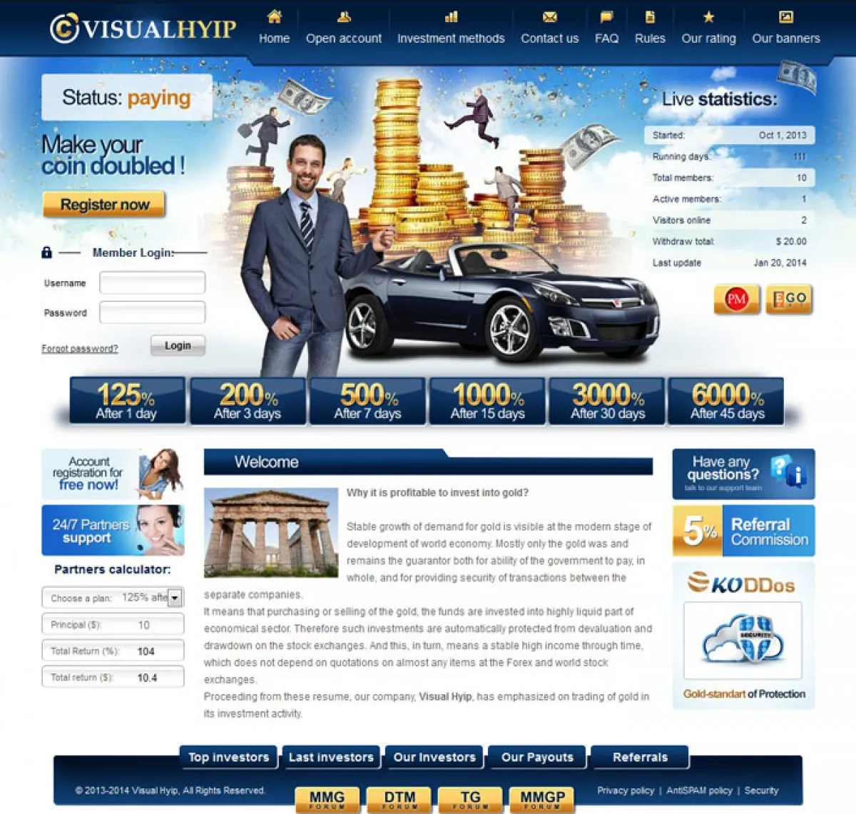 Investment Hyip Template ID - CHEAP27 Preview