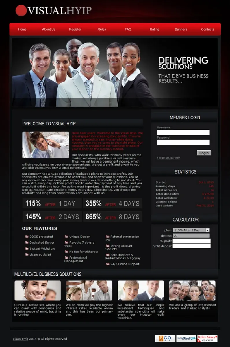 Investment Hyip Template ID - CHEAP30 demo Page 1