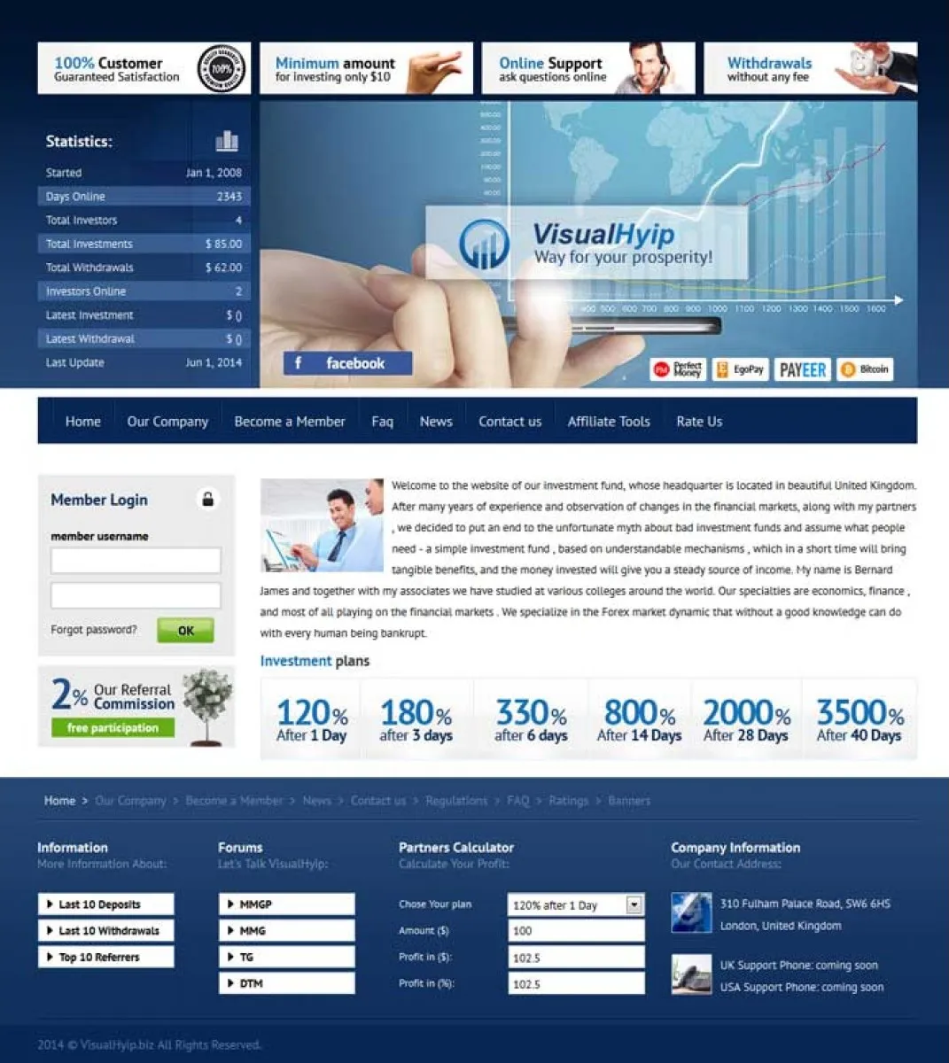 Investment Hyip Template ID - CHEAP36 Preview