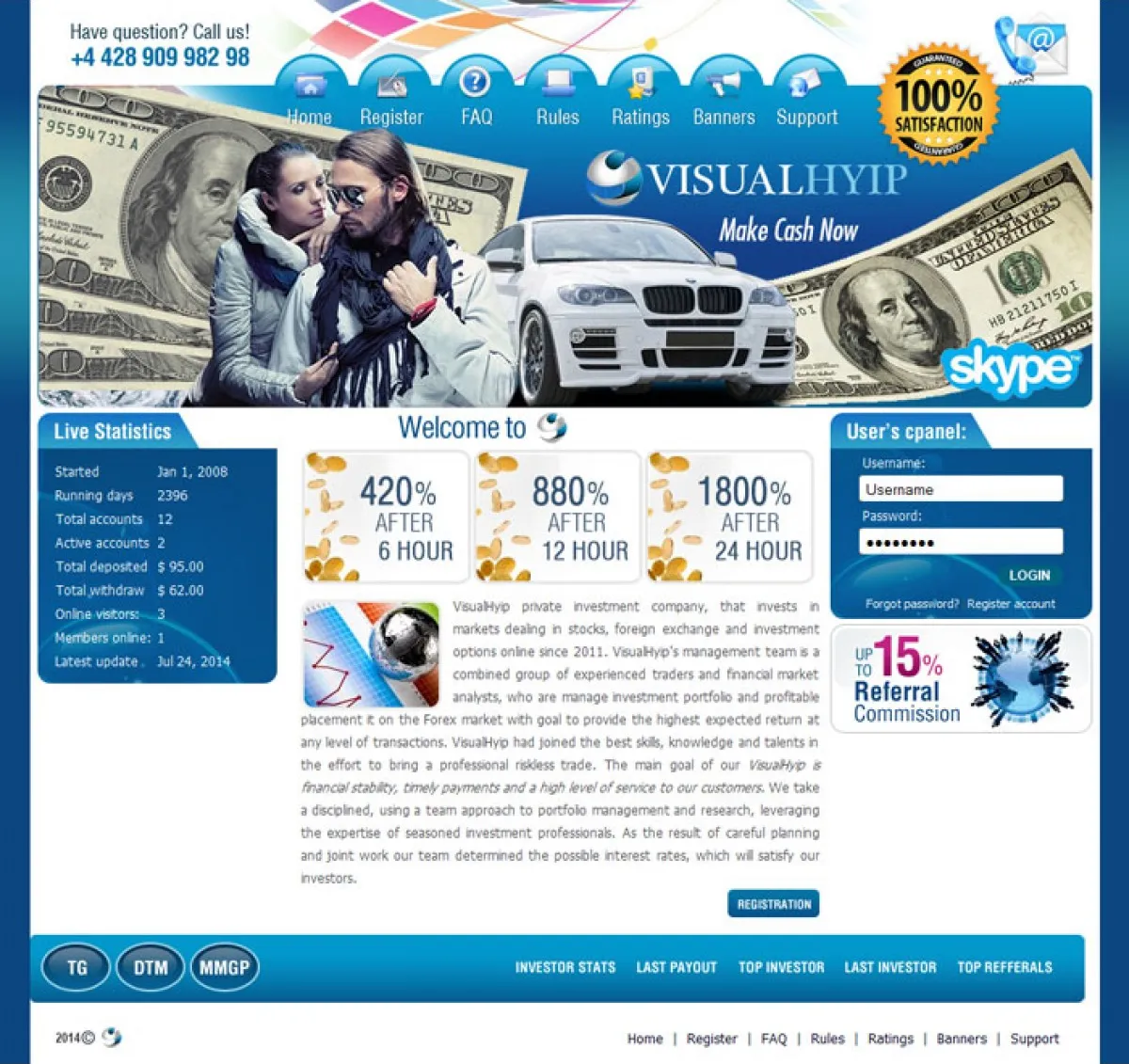 Investment Hyip Template ID - CHEAP38 Preview