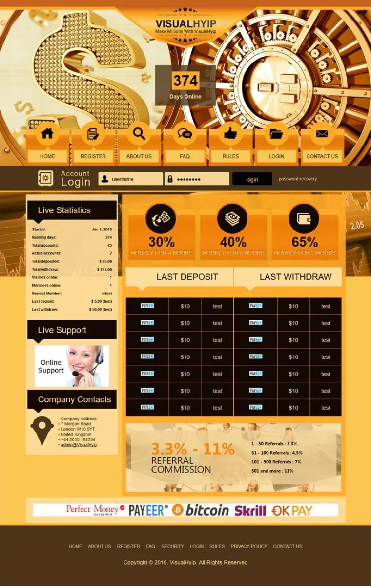Investment Hyip Template ID - CHEAP43 demo Page 1