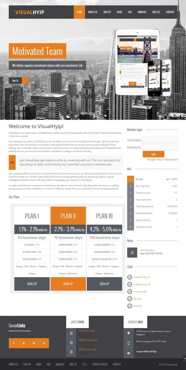 Investment Hyip Template ID - CHEAP48 Preview