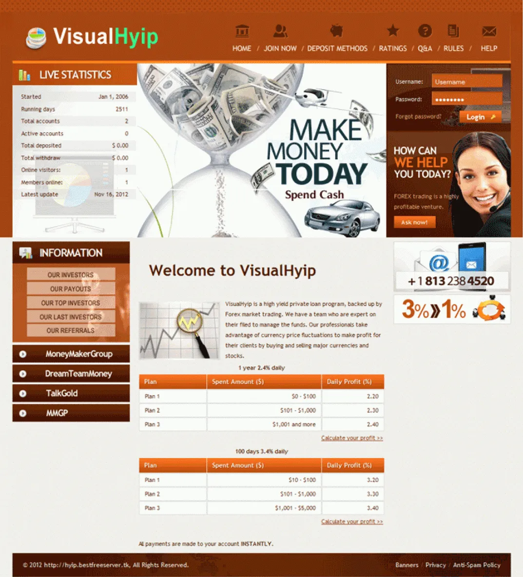 Investment Hyip Template ID - CHEAP6 Preview
