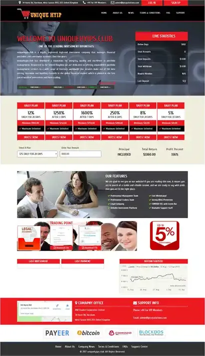 Investment Hyip Template ID - HYIP503 demo Page 1