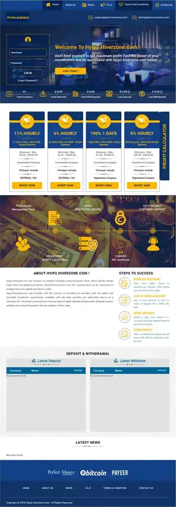 Investment Hyip Template ID - HYIP533 demo Page 1