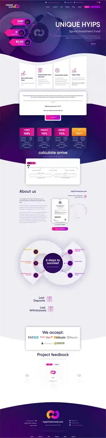 Investment Hyip Template ID - HYIP534 demo Page 1