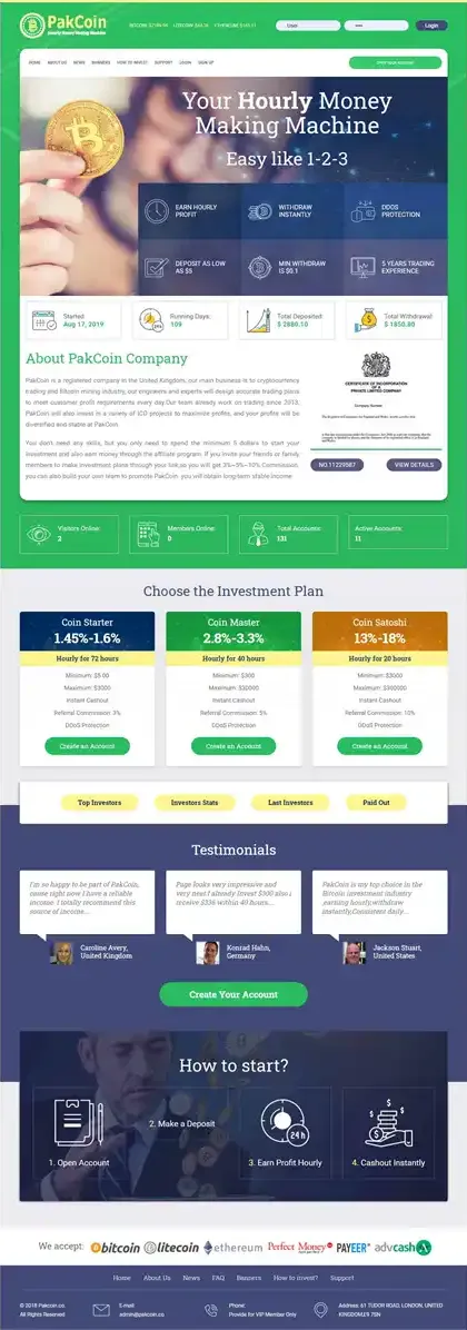 Investment Hyip Template ID - HYIP536 Preview