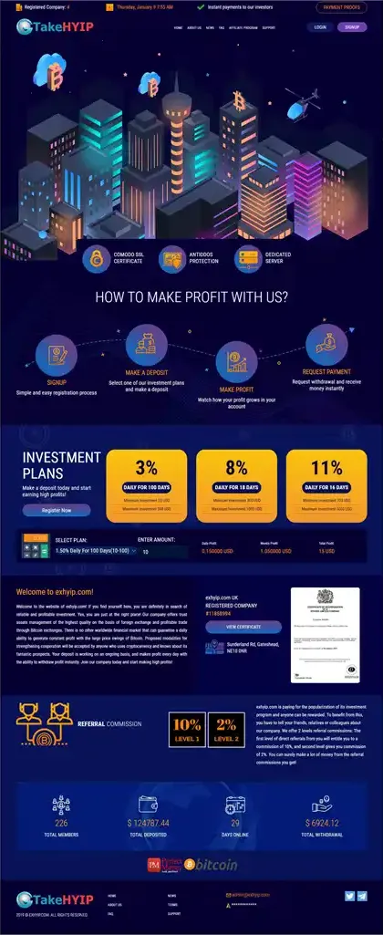 Investment Hyip Template ID - HYIP555 Preview