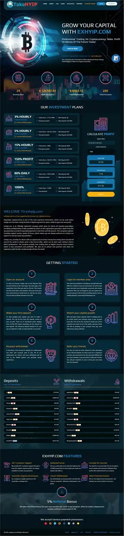 Investment Hyip Template ID - HYIP561 Preview