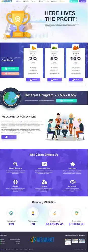 Investment Hyip Template ID - HYIP573 demo Page 1
