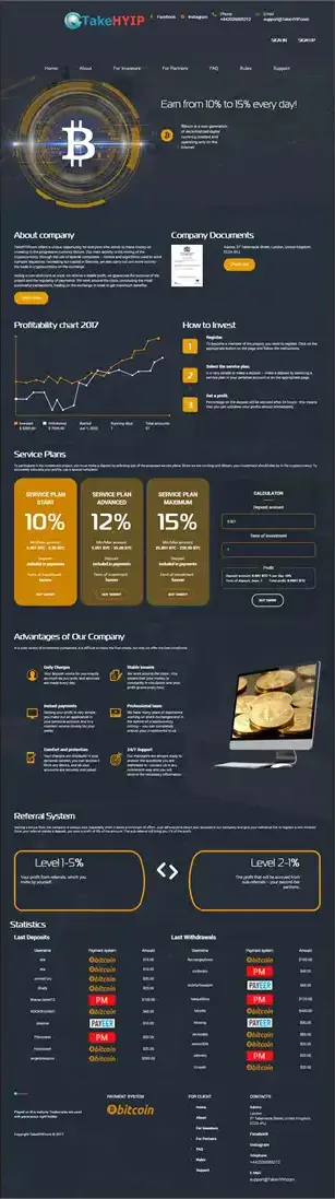 Investment Hyip Template ID - HYIP586 Preview