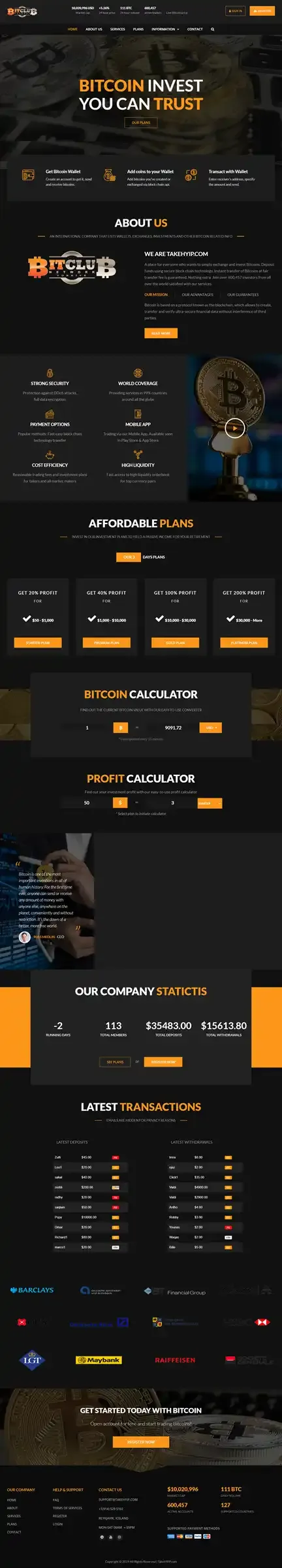 Investment Hyip Template ID - HYIP589 Preview