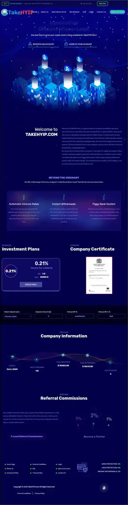 Investment Hyip Template ID - HYIP590 Preview