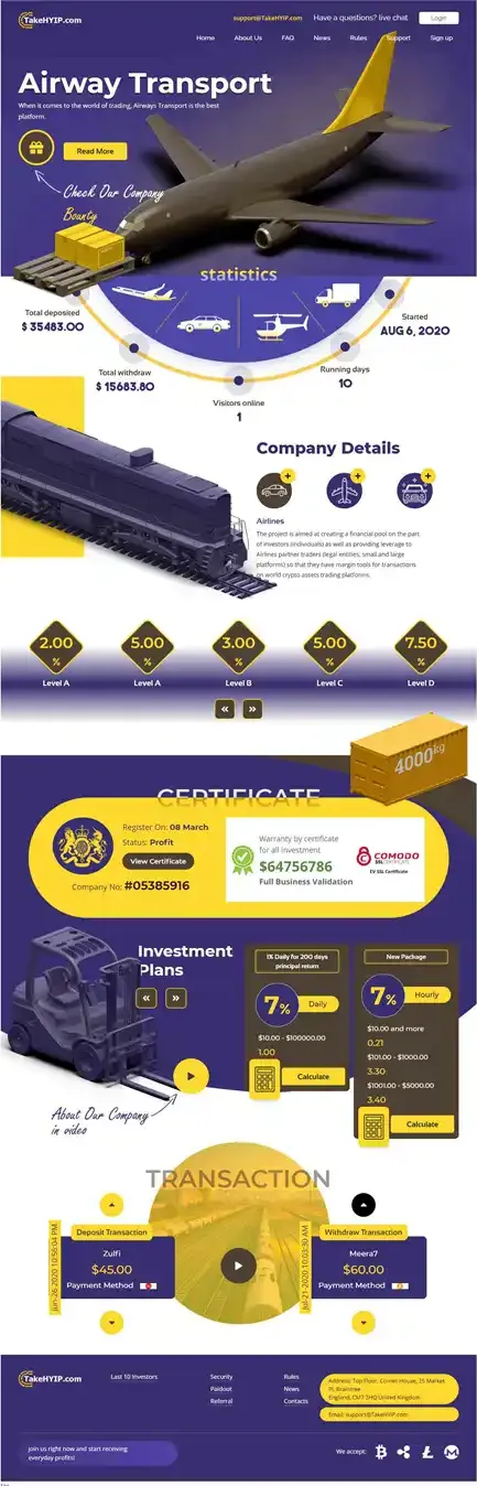 Investment Hyip Template ID - HYIP597 Preview