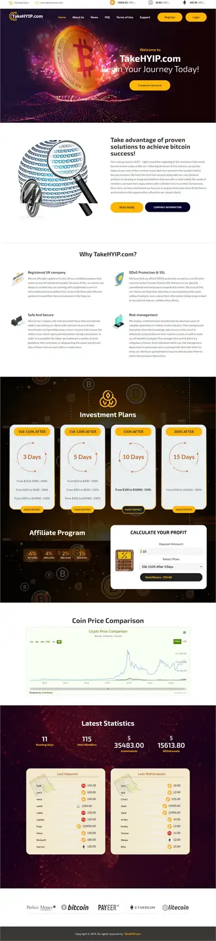 Investment Hyip Template ID - HYIP607 Preview
