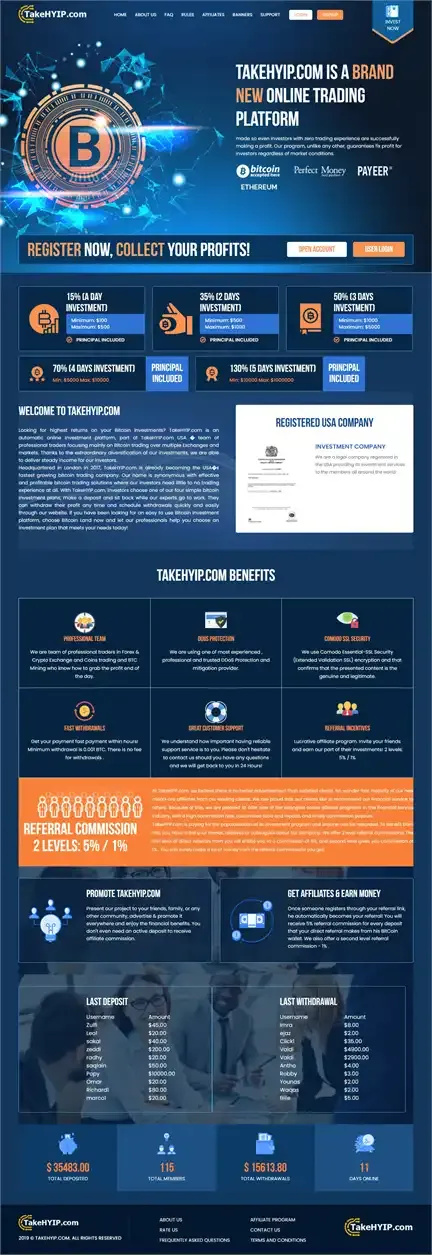 Investment Hyip Template ID - HYIP608 Preview