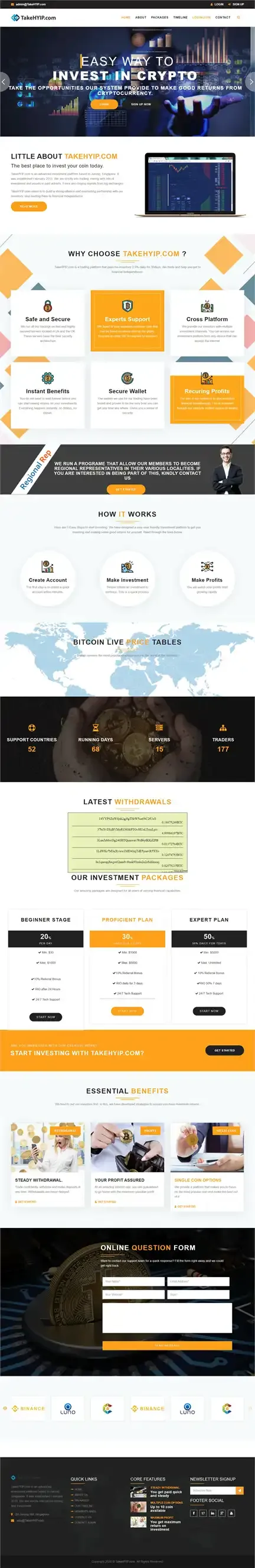 Investment Hyip Template ID - HYIP614 Preview
