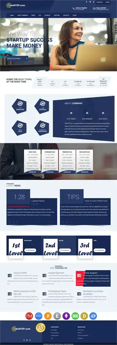Investment Hyip Template ID - HYIP621 demo Page 1