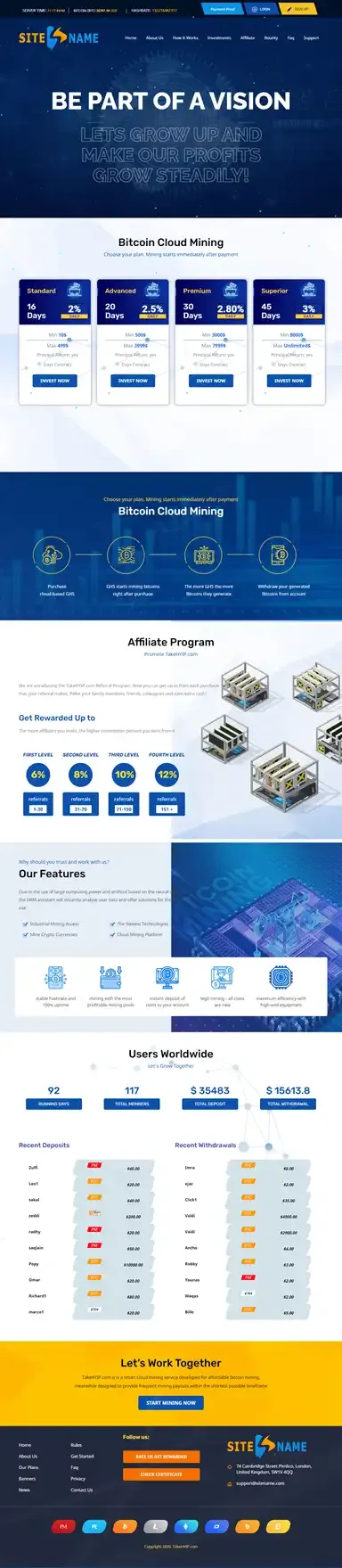Investment Hyip Template ID - HYIP631 Preview