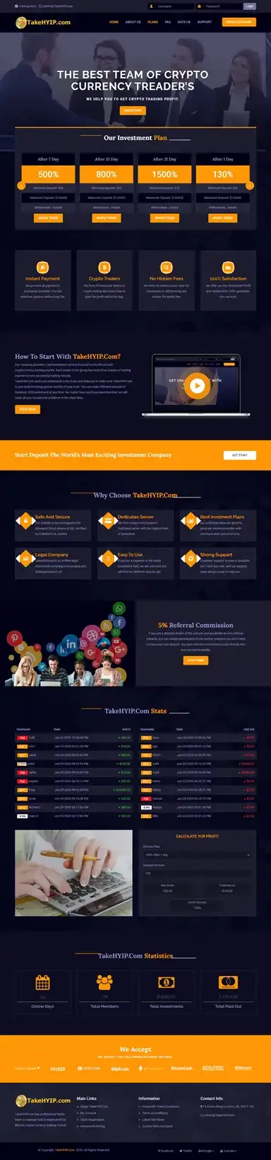 Investment Hyip Template ID - HYIP638 Preview