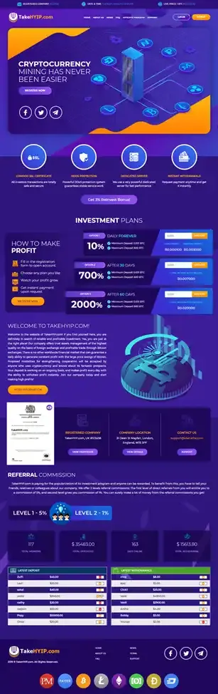 Investment Hyip Template ID - HYIP645 Preview