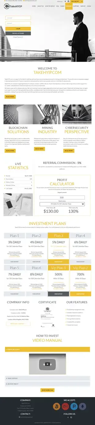 Investment Hyip Template ID - HYIP648 Preview