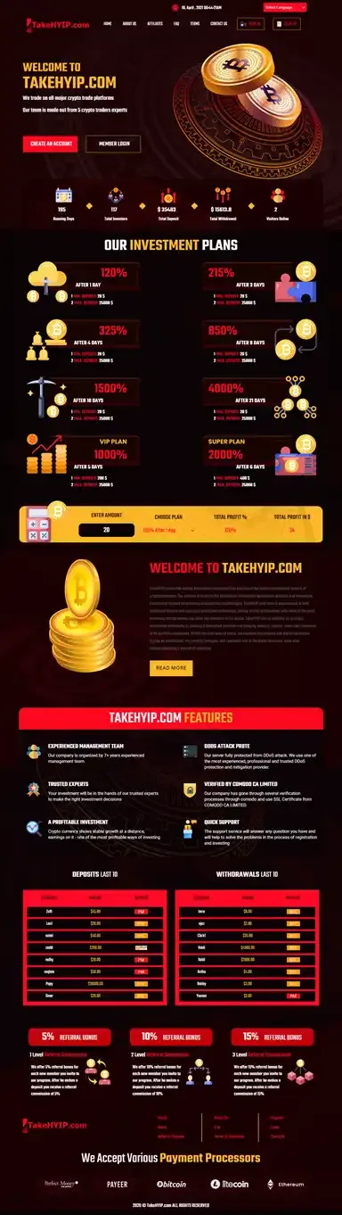 Investment Hyip Template ID - HYIP653 demo Page 1