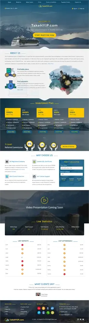Investment Hyip Template ID - HYIP667 demo Page 1