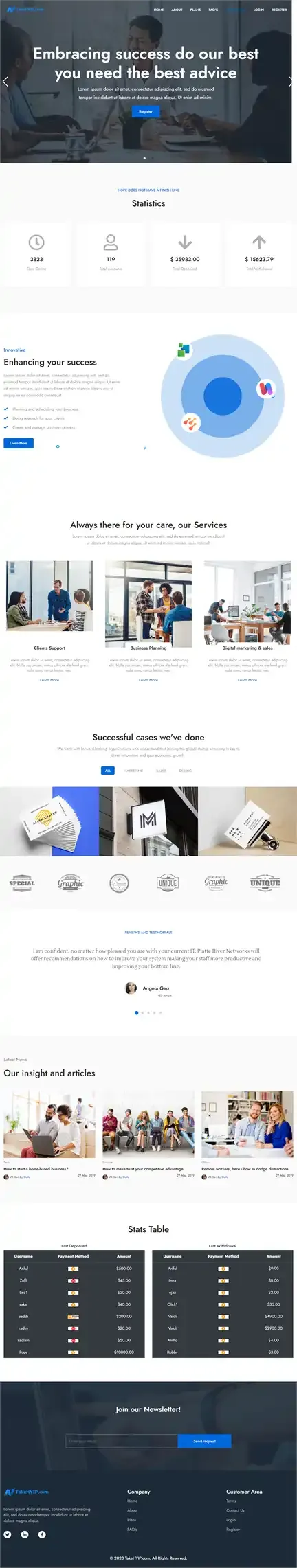 Investment Hyip Template ID - HYIP670 Preview