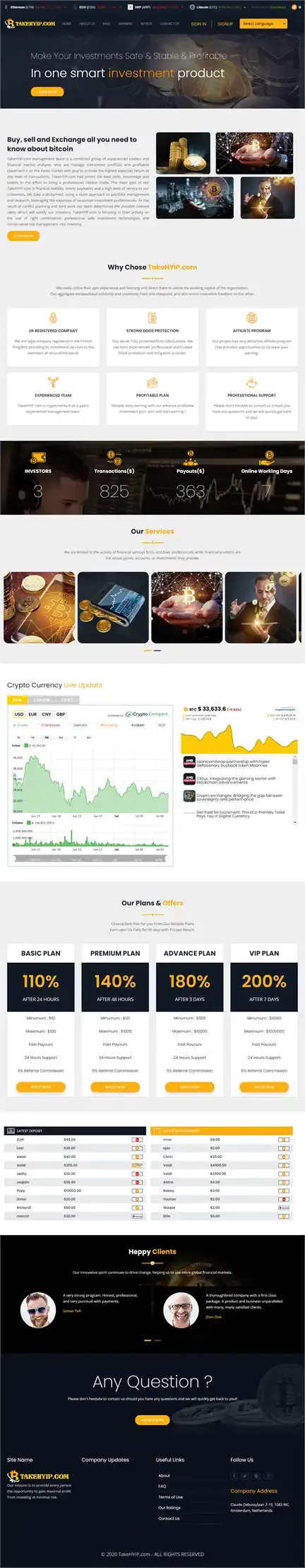 Investment Hyip Template ID - HYIP673 Preview