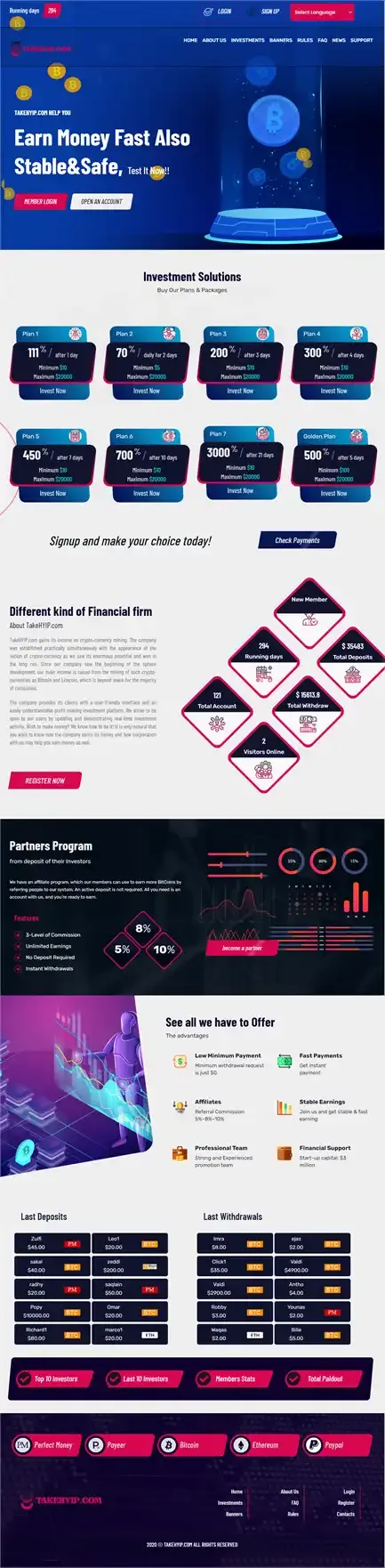 Investment Hyip Template ID - HYIP678 Preview