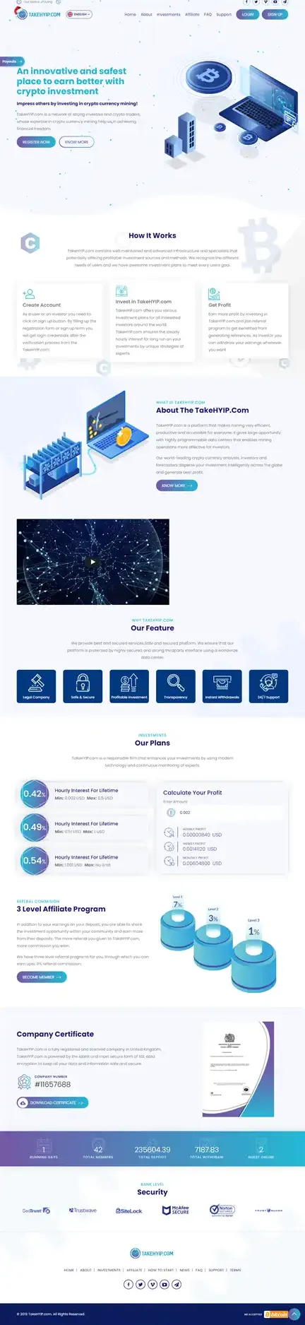 Investment Hyip Template ID - HYIP690 demo Page 1