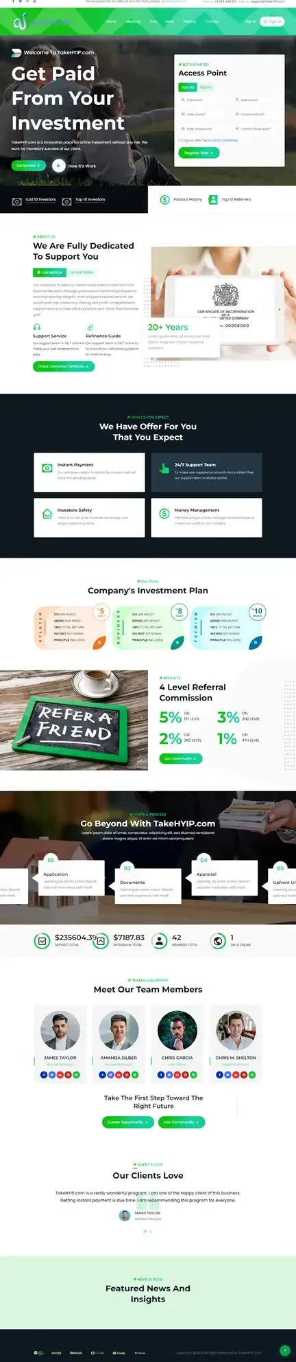 Investment Hyip Template ID - HYIP693 Preview
