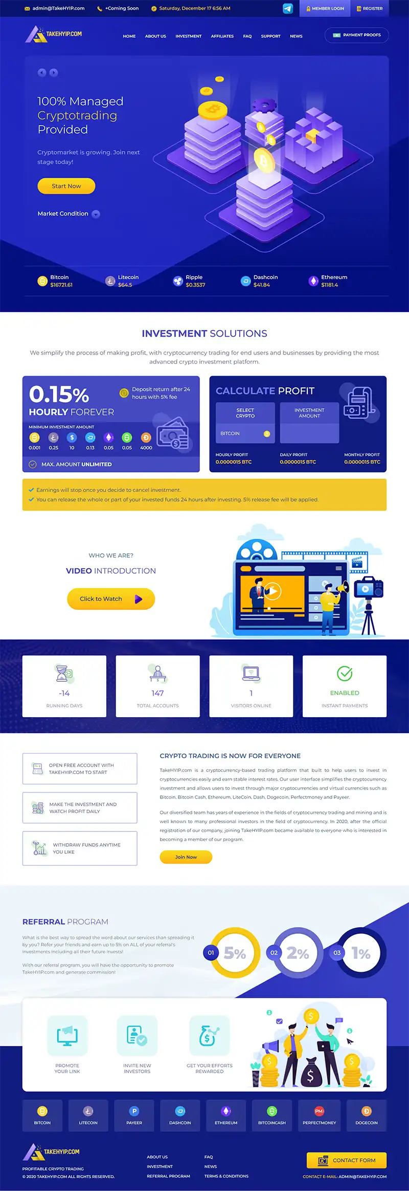 Investment Hyip Template ID - HYIP712 Preview