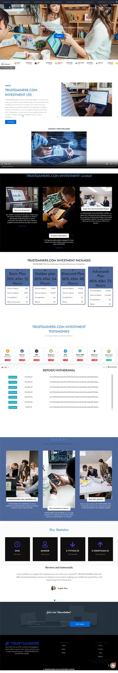 Investment Hyip Template ID - HYIP722 Preview