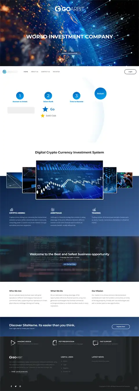 Investment Hyip Template ID - HYIP733 Preview