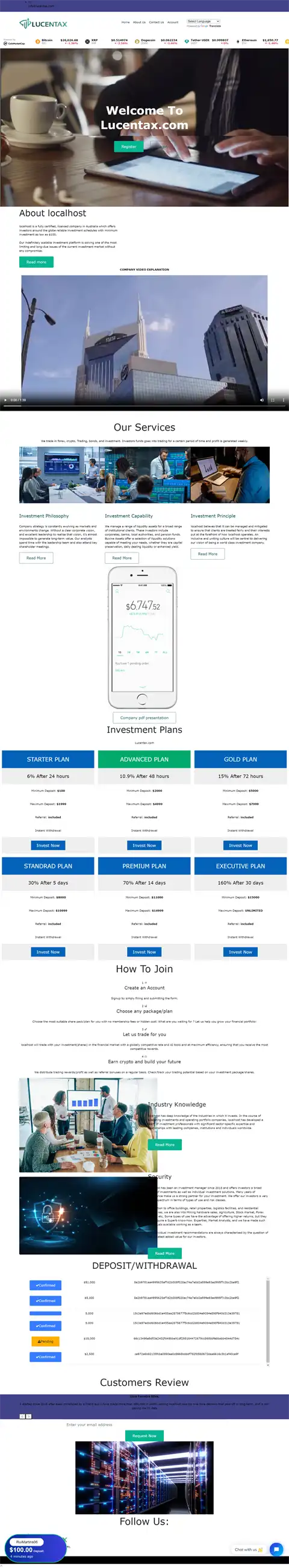 Investment Hyip Template ID - HYIP737 Preview