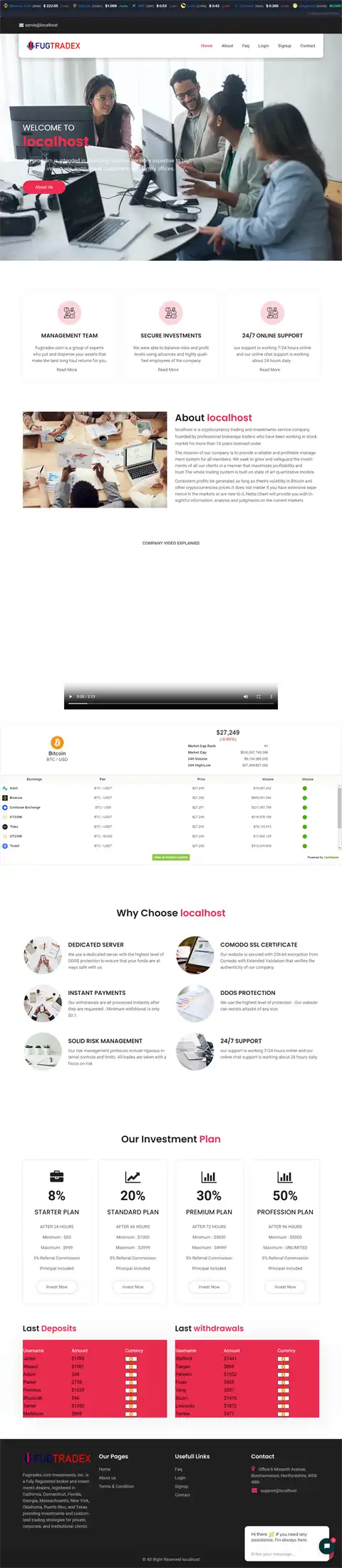 Investment Hyip Template ID - HYIP743 demo Page 1