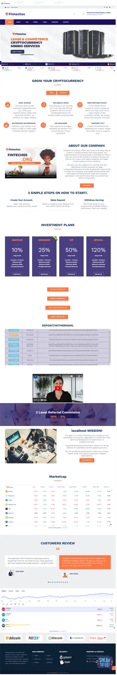 Investment Hyip Template ID - HYIP747 demo Page 1