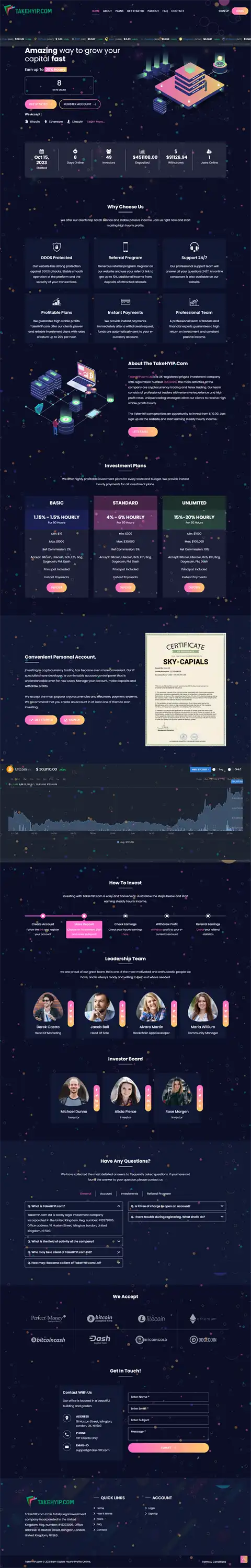 Investment Hyip Template ID - HYIP759 Preview