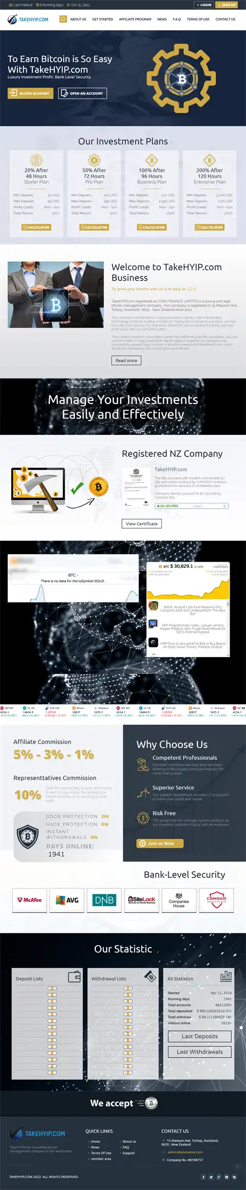 Investment Hyip Template ID - HYIP762 demo Page 1