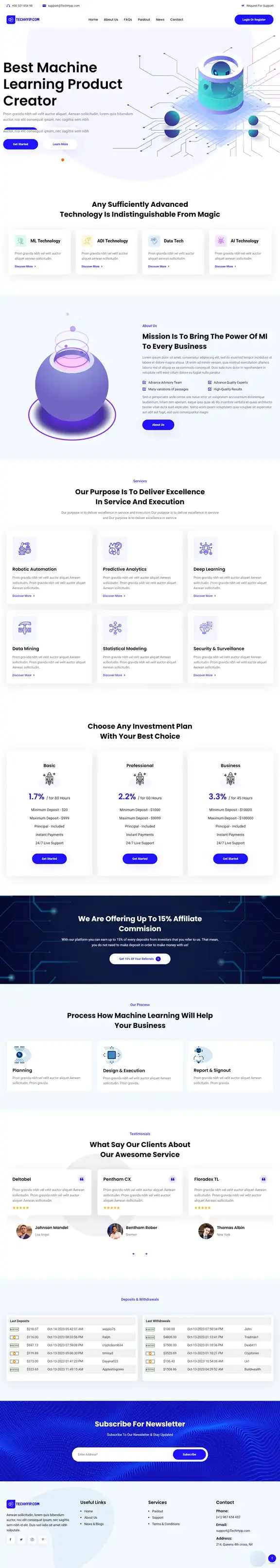 Investment Hyip Template ID - HYIP773 Preview