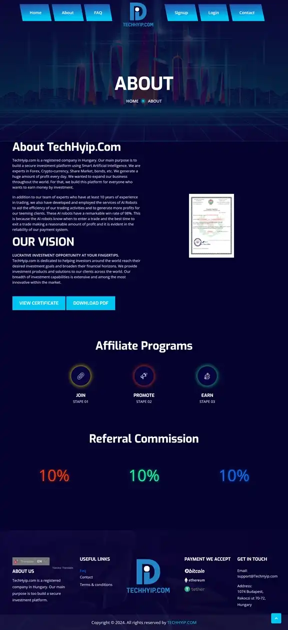 Investment Hyip Template ID - HYIP781 demo Page 2