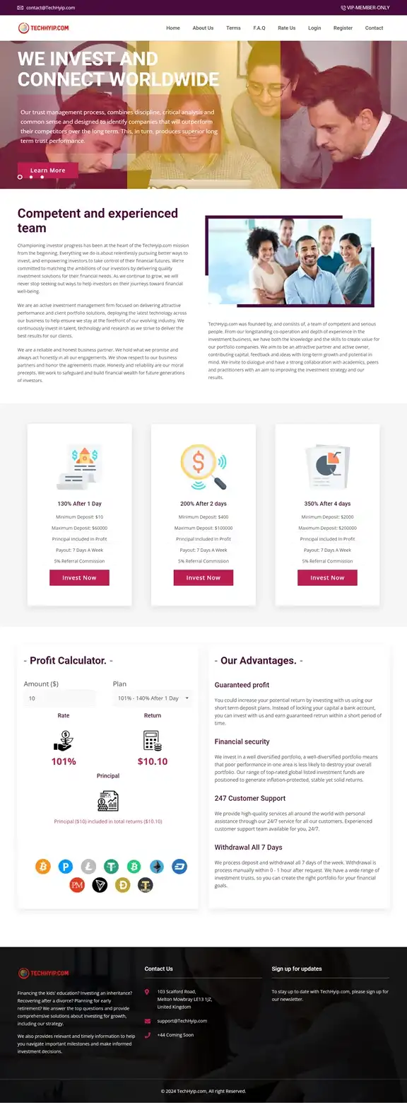 Investment Hyip Template ID - HYIP786 Preview